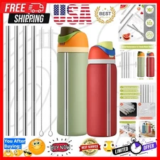 Upgrade Your Hydration - Stainless Steel Straws for Owala 24 oz & 32 oz Bottles