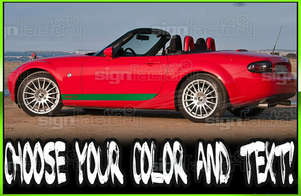 Kit de rayas balancín de puerta lateral para carreras - Mazda Miata MX-5 2006-2014 Foto 3 de 4