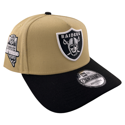 キャップ New Era NFL Las Vegas Raiders 9FORTY Cap New Era Las Vegas Raiders NFL Inaugural Patch Tan 9FORTY A-Frame