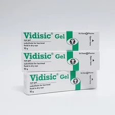 3x New Vidisic Gel 10g Lubricant & Soothing Relief Symptoms Of Dry Eye Free Ship