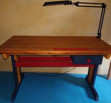 Kinderschreibtisch FLEXI, höhenverstellbar 62-98 cm,Neigungsverst. Kiefer Massiv