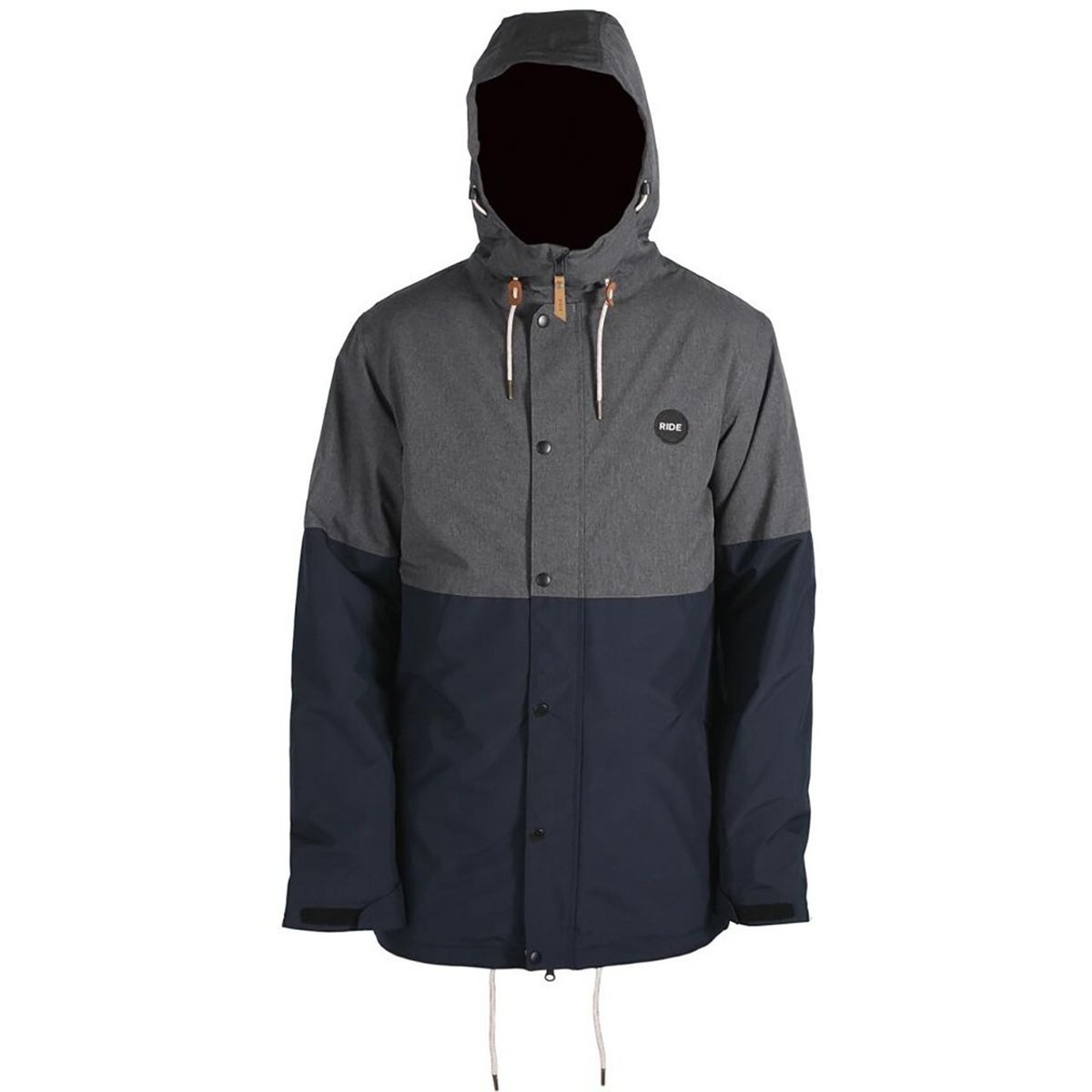 RIDE Snowboards Men's HAWTHORNE Snow Jacket Navy/GreyMelange Size