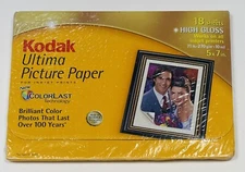 KODAK 18pk 5"x7" High Gloss 71lb Ultima Picture Photo Paper Inkjet Prints NIP
