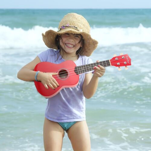 Red Soprano Ukulele Beginner Kit for Kids & Adult Student 21 Inch Ukelele - Picture 6 of 8