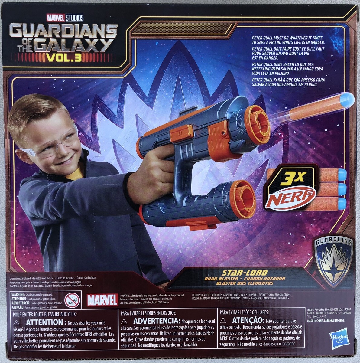 New NERF Star Lord Quad Blaster Foam Dart Guardians Of The Galaxy
