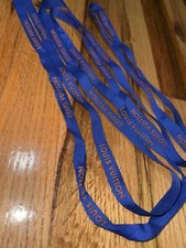 Authentic Louis Vuitton Inches Long 96.5inch  .5 wide Ribbon Blue with orange