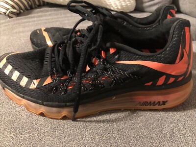 NIKE AIRMAX BLACK NEON ORANGE SHOES SIZE 6.5 | eBay display picture 2
