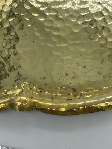 Antique Art Nouveau Hand Hammered Brass Tray By Karl Gehle Hagen - Picture 2 of 13