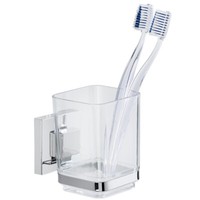 Wenko Vacuum-Loc ZahnbüRste - Becher Quadro Edelstahl, Befestigen Ohne Bohren