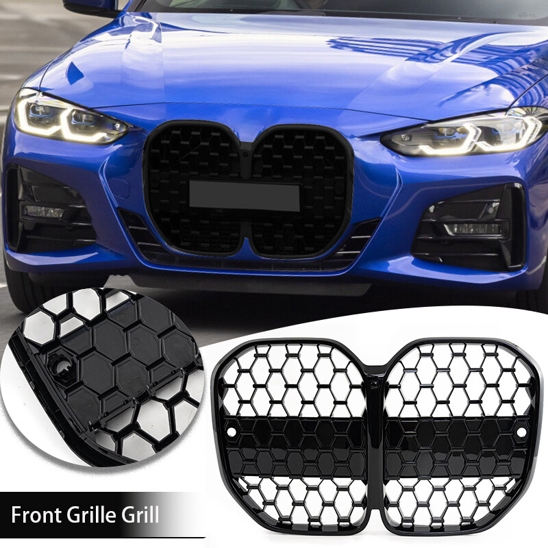  4シリーズ G22 G23 2021-2023年式 フロントグリル For BMW 4 Series G22 G23 G26 2021-2022 Glossy Black ABS Grille