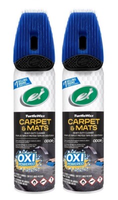 2 ~Turtle Wax Carpet & Mats Heavy-Duty Cleaner Scrubber Odor-X Oxi Powered 18 oz