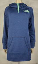 NWOT The North Face blue teal pullover mock neck tunic sweatshirt women Medium