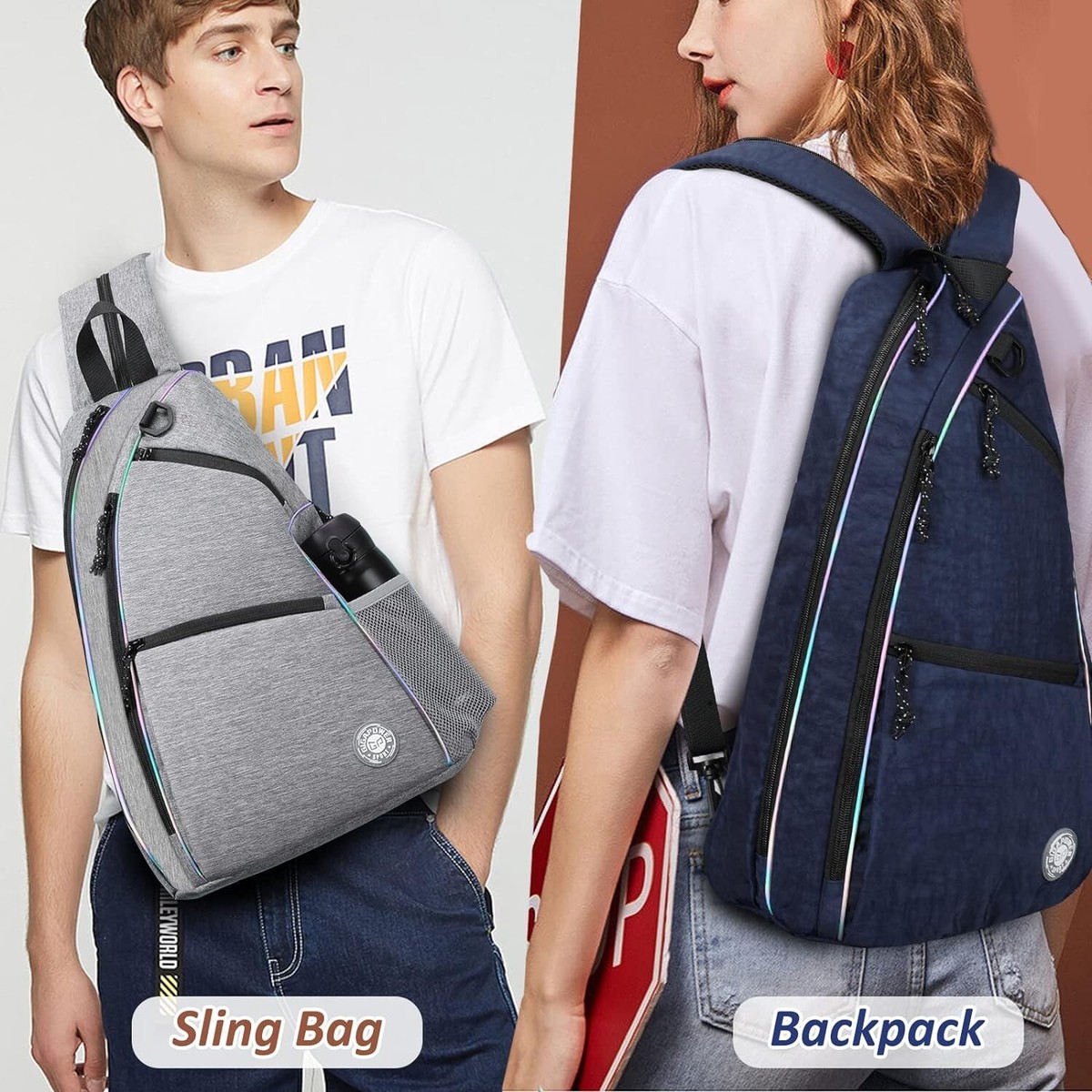 Sports Biycle Backpack Adjustable Sling Pickleball Bag