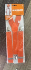 New Amscan Unisex Adult Orange Novelty Costume Suspenders O/S 14 yrs Blippi