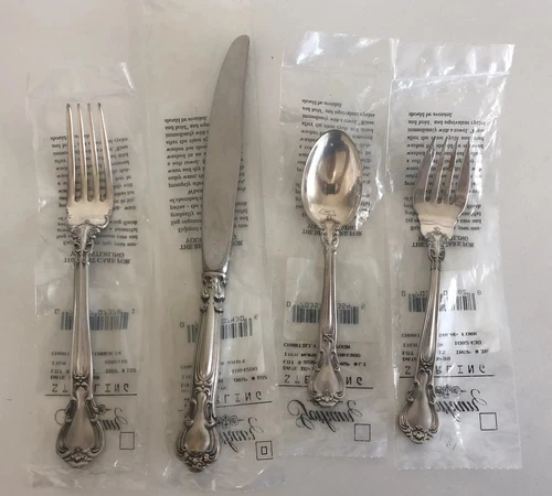 Gorham Silver Sterling FLATWARE SET. 8 pc, 2 dinner settings.