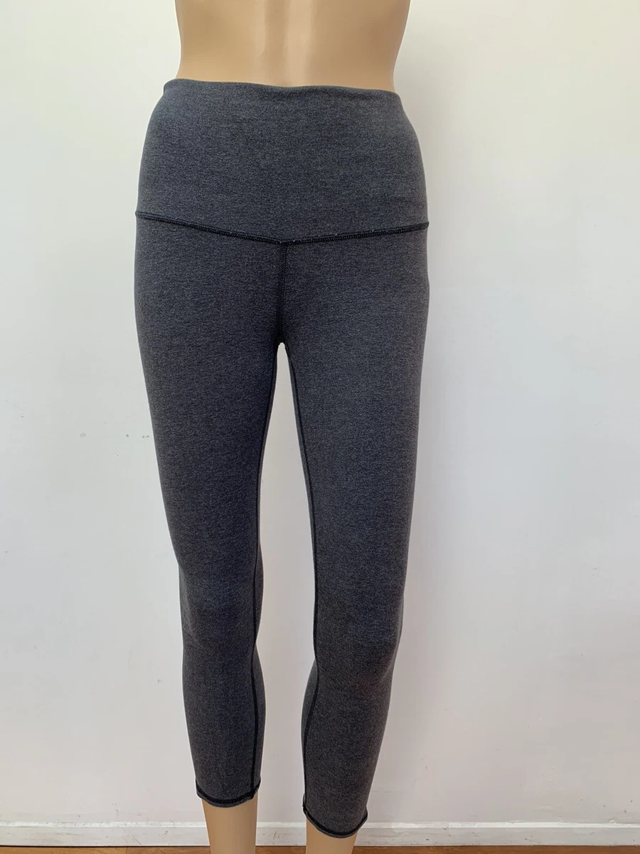 Lululemon Wunder Under crop cotton roll down gray capri pants high rise  tights 4