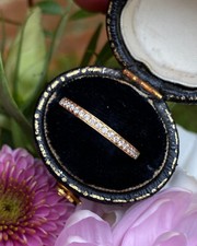 Image of Brilliant Cut Diamond Half Eternity Wedding Ring 0.23ct 18ct Yellow Gold