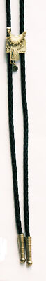 Bolo Tie Westernsattel mit Kristallen versilbert Western Cowboy Krawatte 