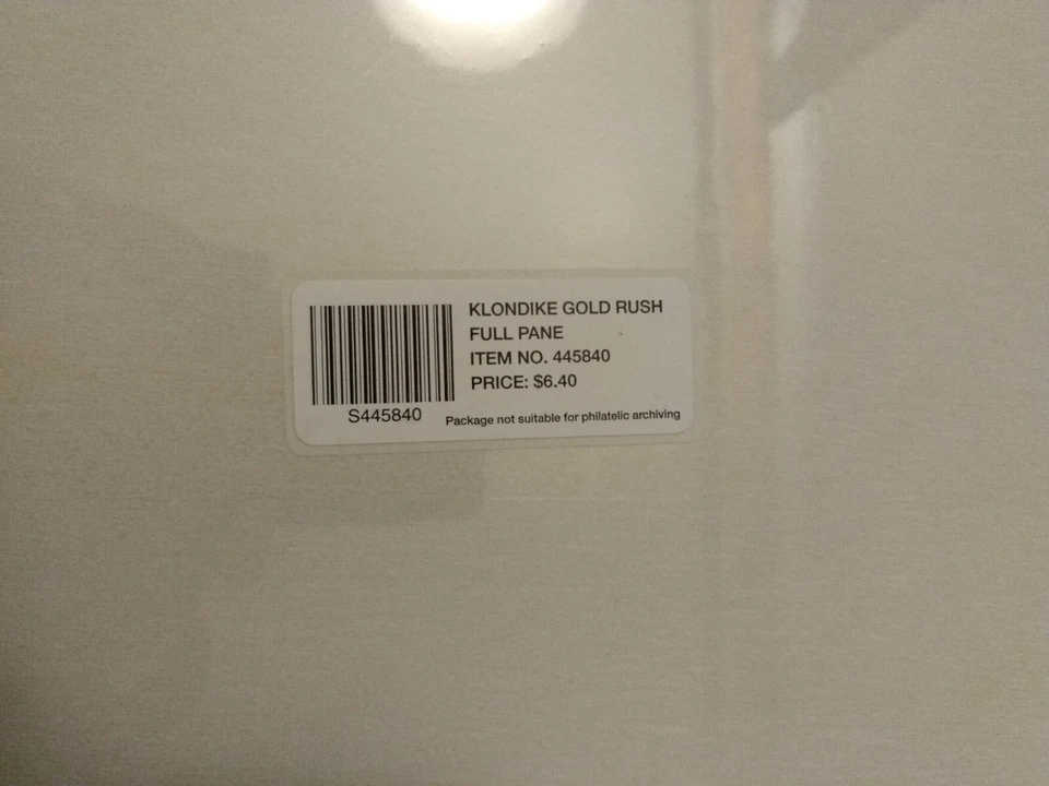 U.S. Stamp Mint Sheet, #3238, 32 cents, Klondike Gold Rush, 20ct, 1998, perf 11. - Image 2 of 2