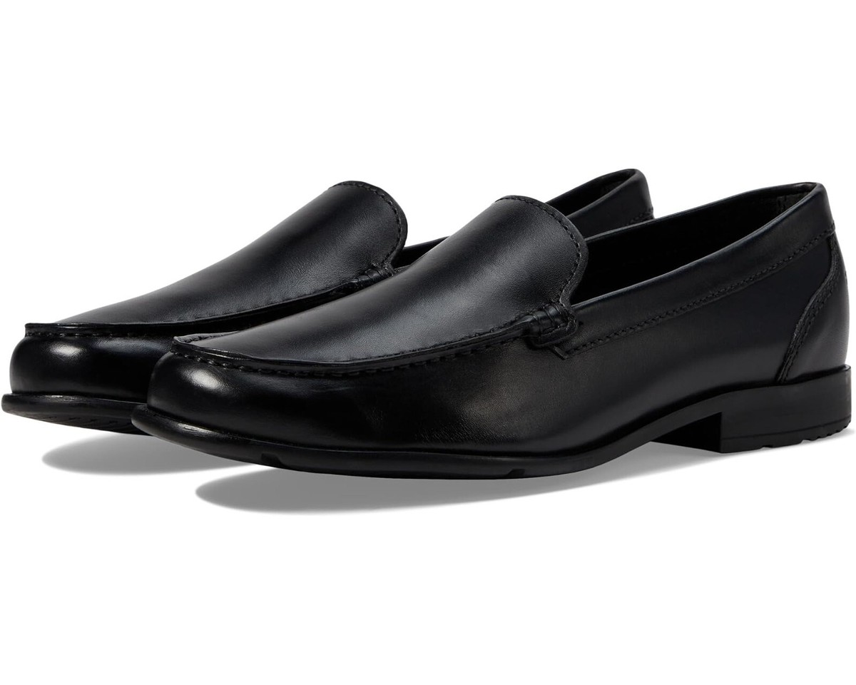 Rockport Z7485* Black Leather Classic Loafer Venetian Slip-On Shoes Size  13W | eBay