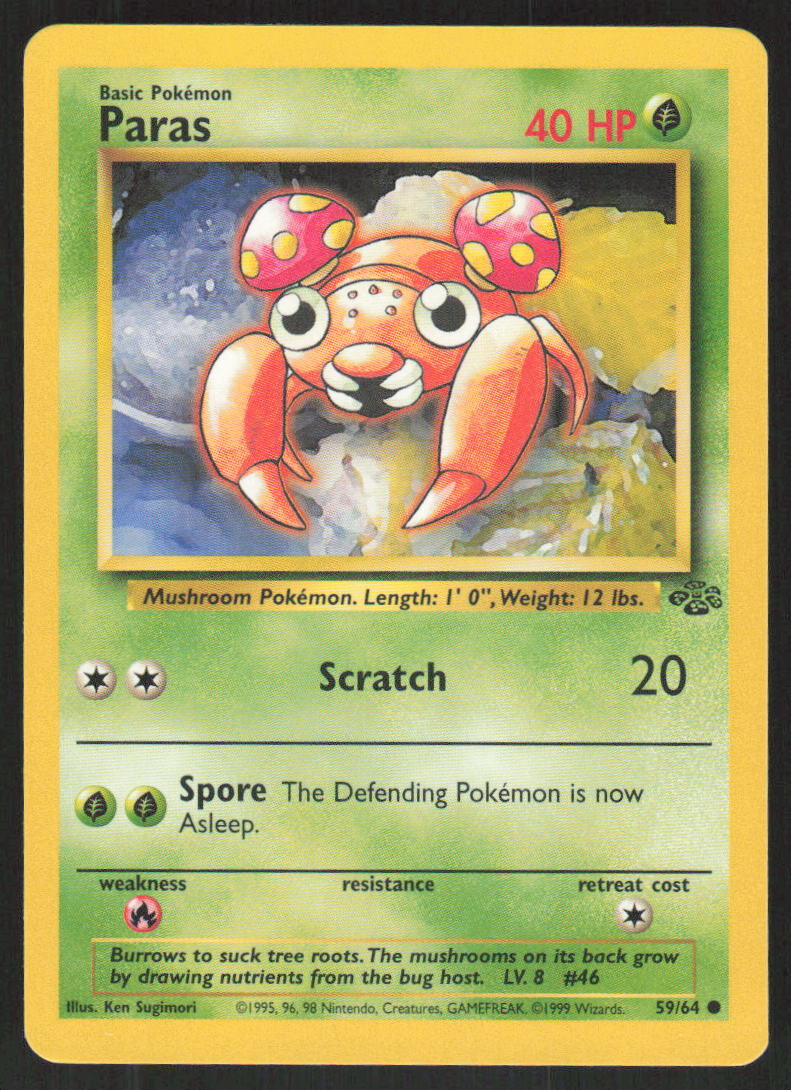 Pokemon TCG Jungle #59/64 Paras NM