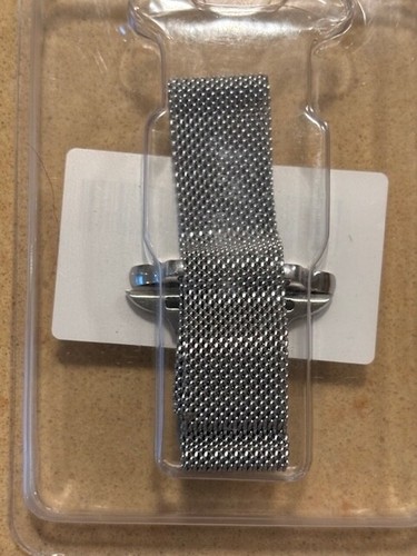 Pasek do zegarka do Apple Watch, srebrna siatka, damski NOWY - Zdjęcie 2 z 2