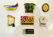 Olympic Atlanta Games 1996 Pin Lot of 7 Delta Aramark Visa Motorola