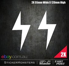 Calcomanía adhesiva Lightning Bolt Short 2x 120 mmH surf patín computadora portátil teléfono furgoneta vida