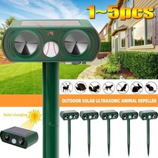 1 5pcs Animal Repeller Ultrasonic Solar Power Outdoor Pest Cat Mice Deer Sensor