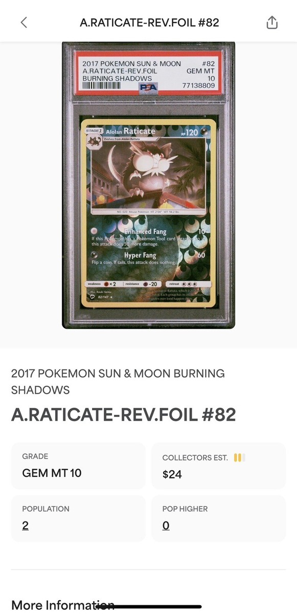 alolan raticate pokemon card value Pokemon - Sword & Shield - Pokemon Go - Alolan Raticate - 042/78 main image 1
