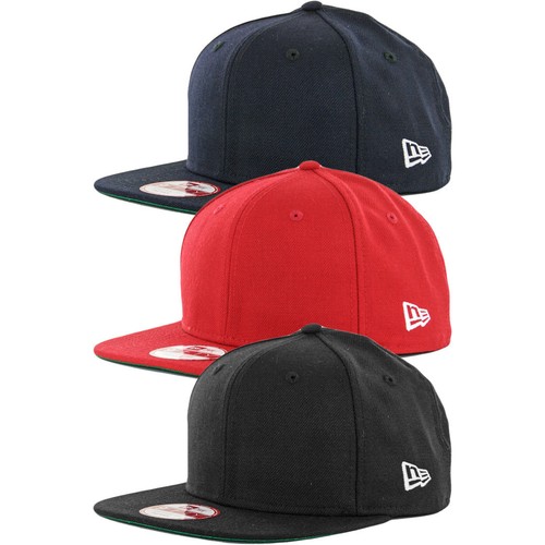 Buy New Era 9fifty Plain Blank Snapback Hat Original Uniform Cap Black Navy Red Online In Qatar