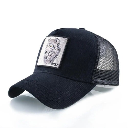 Gorras de béisbol unisex bordadas de animales - Sombrero de hip hop con cierre a presión, transpirable de verano - Imagen 64 de 94