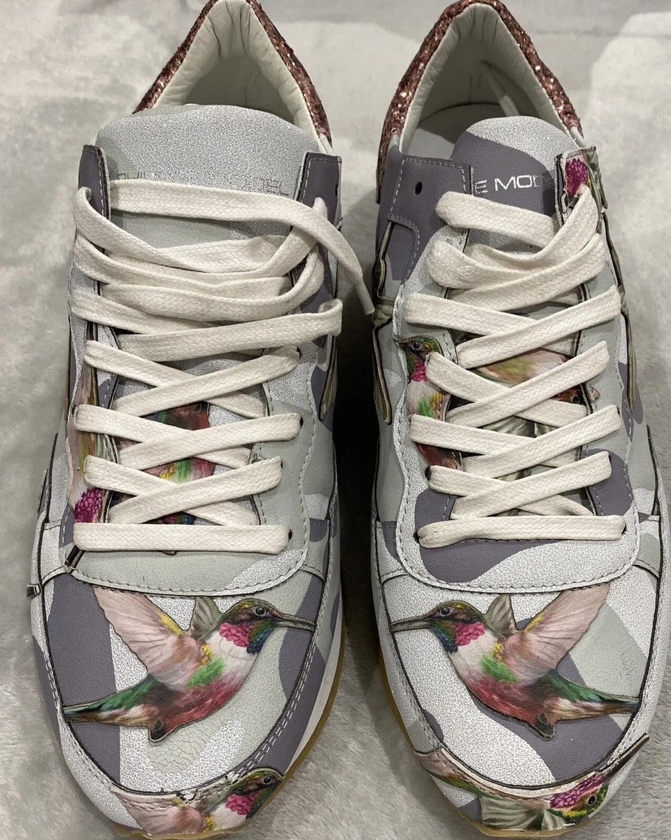 Philippe Model Sneakers Tropez Bright L T D Birds Grey Philippe Model Sneakers Tropez Bright L T D Birds Grey