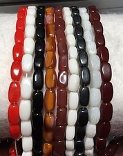 Vintage Rectangle Glass Beads - From Czechoslovakia - 9 Variations to Choose