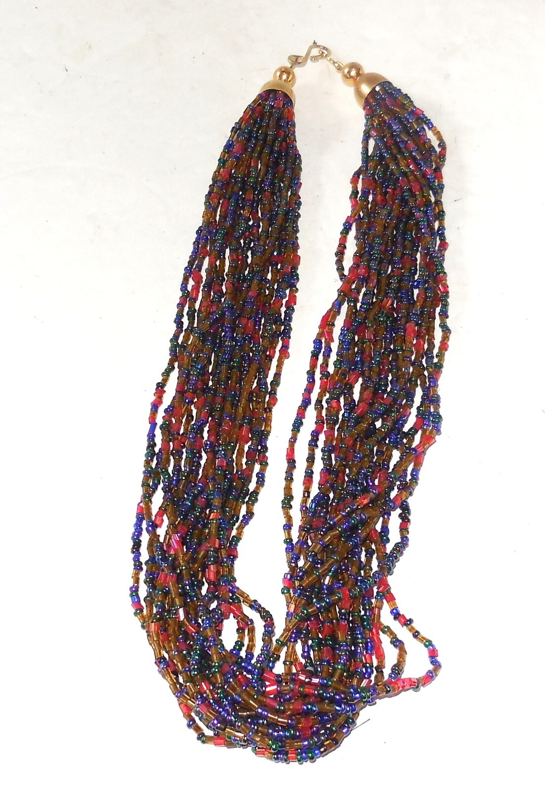 Multicolored Beaded Necklace Statement - image 1