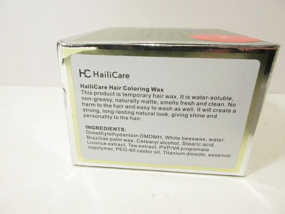 Cera Instantánea Temporal COLOR DE CABELLO (ROJO) 120g cada una, Lavable - PACK 2 Foto 3 de 3