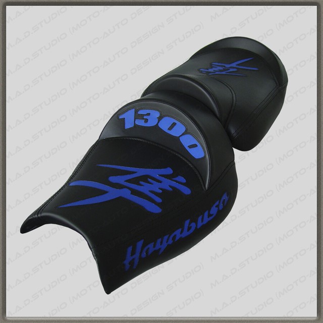 Unique Custom Seat COVER Suzuki Hayabusa 9907 (1 Gen) Black+Blue