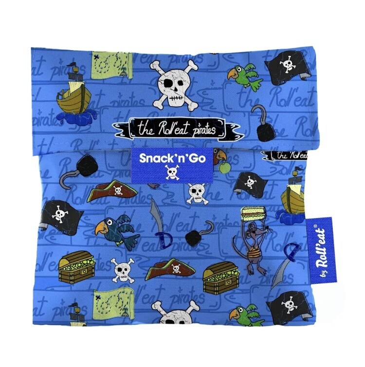 Roll'eat Snack'n'Go-KIDS Pirati celeste - Porta snacks (PTb)