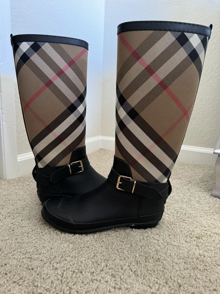 Botas de lluvia BURBERRY- Simeon Vintage Check Moto Foto 2 de 4