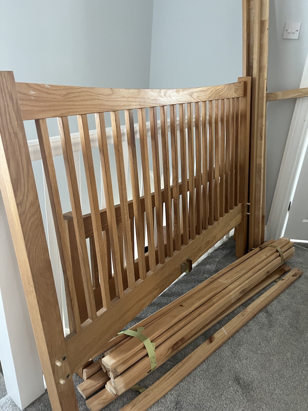 Solid Oak Double Bed Frame eBay