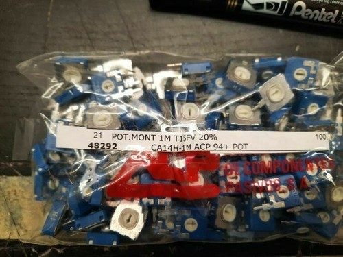ACP 1 MOhm 15mm 0.25W trimmer resistor CA14H-1M Lot-10pcs - Picture 2 of 2