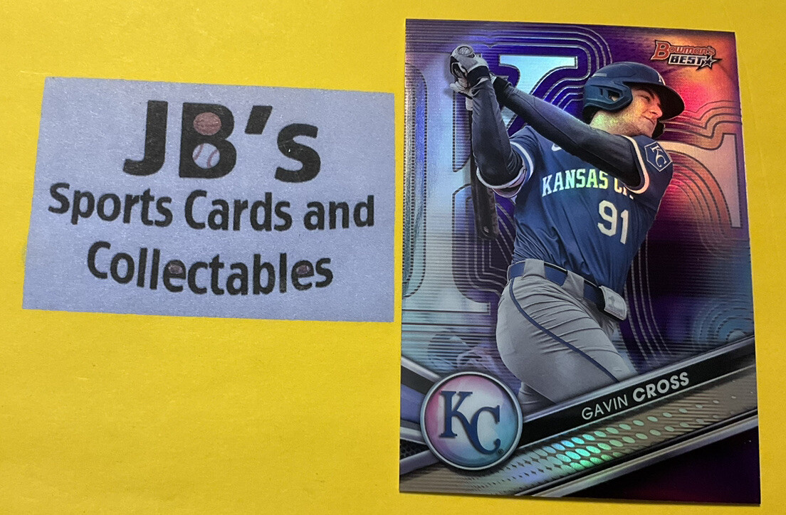 2022 Bowman’s Best Gavin Cross Purple Refractor #d 171/250 Kansas City KC Royals