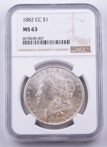 Certified 1882-CC Morgan Silver Dollar NGC MS63 Carson City Mint Silver $1 