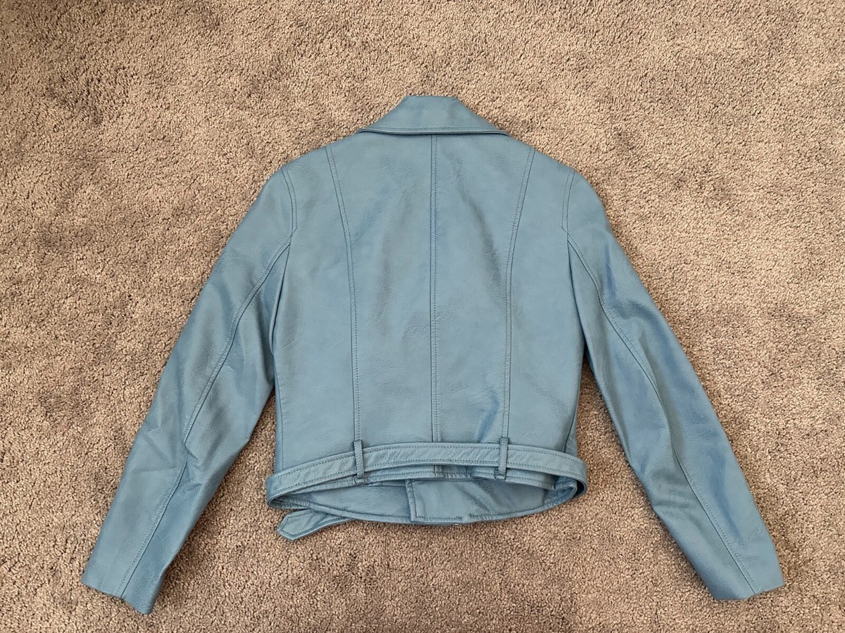 zara faux leather jacket size XS | eBay