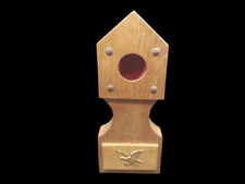 Vintage 1950's Hand Made Wooden Pocket Watch Hutch