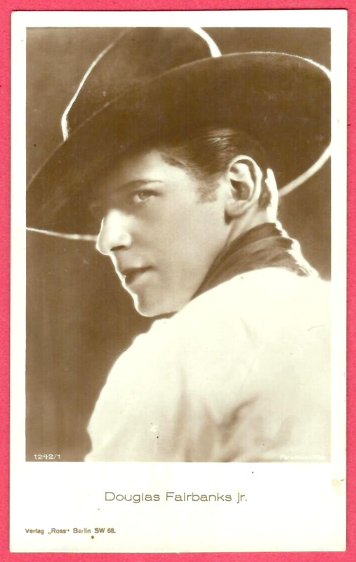 DOUGLAS FAIRBANKS JR. # 1242/1 VINTAGE PHOTO PC. PUBLISHER GERMANY 6076