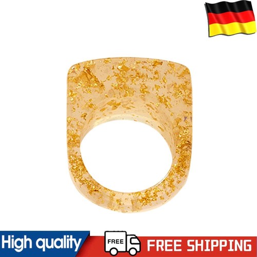 Women Hiphop Jewelry Gold Foil Paper Transparent Handmade Resin