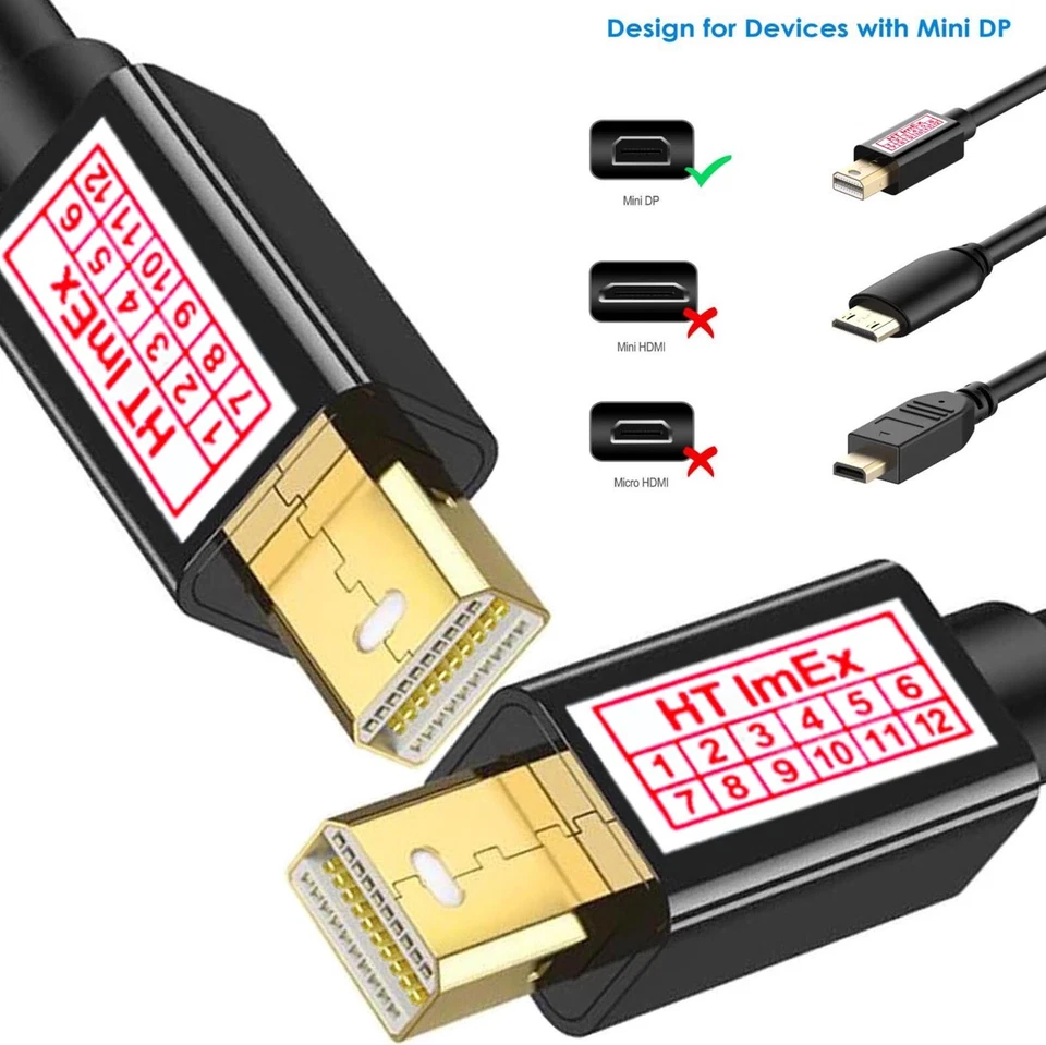 Thunderbolt 2 (Mini DP) Adapter Kabel für MacBook Air/Pro Microsoft Surface - Bild 2 von 4