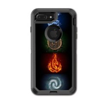 Skin Decal for Otterbox Defender iPhone 7 PLUS Case / Elements Water Earth Fire