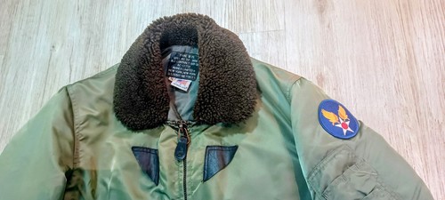 Vintage B-15 Fliegerjacke Avirex Military olivgrün Größe M - Bild 2 von 12